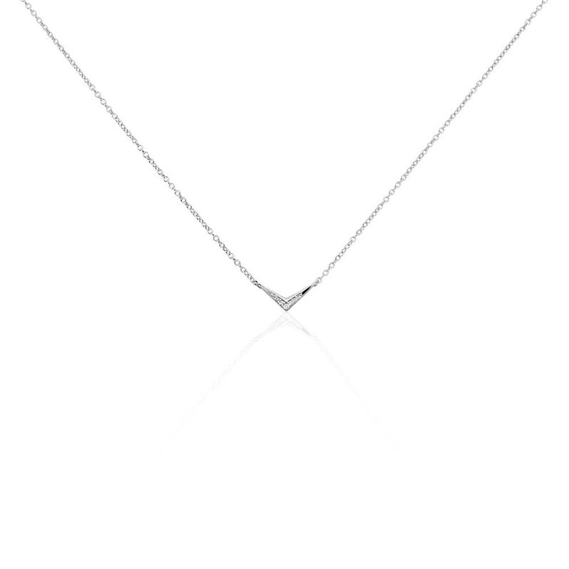 Collier Tami Argent Rhodié Oxyde De Zirconium - Spannringe Damen | OROVIVO