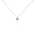 ARIDA HERZ 1 Damen Collier Silber 925 Topas Blau 0,97 ct Herz