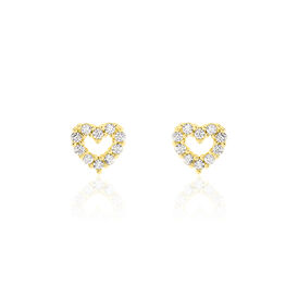 Damen Ohrstecker Gold 375 Zirkonia Herz - Ohrstecker Damen | OROVIVO