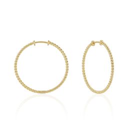 Damen Creolen Messing Gold plattiert 40mm - Creolen Damen | OROVIVO