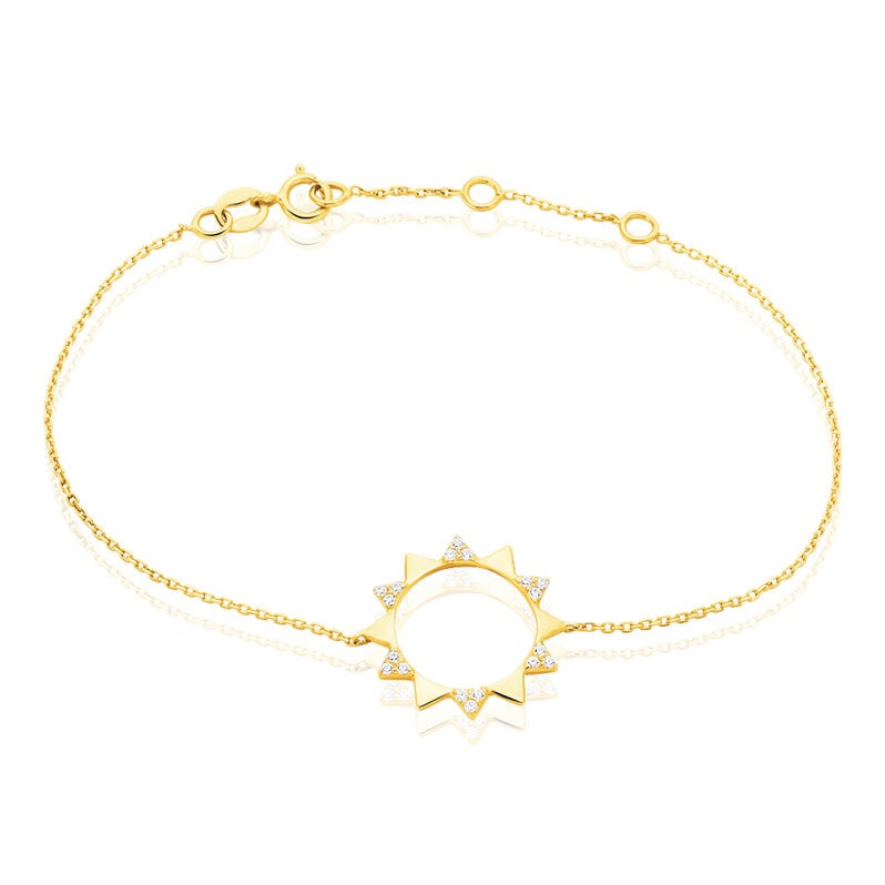 Bracelet Or Jaune Albanne Oxydes - Spannringe Damen | OROVIVO