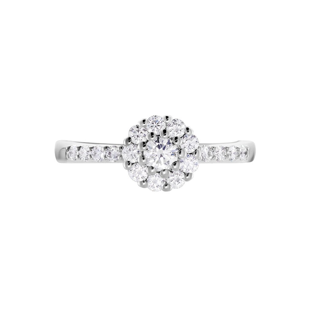 MARYN Damen Ring Wei&szlig;gold 750 (18 Karat) Diamant Wei&szlig; 0,5 ct