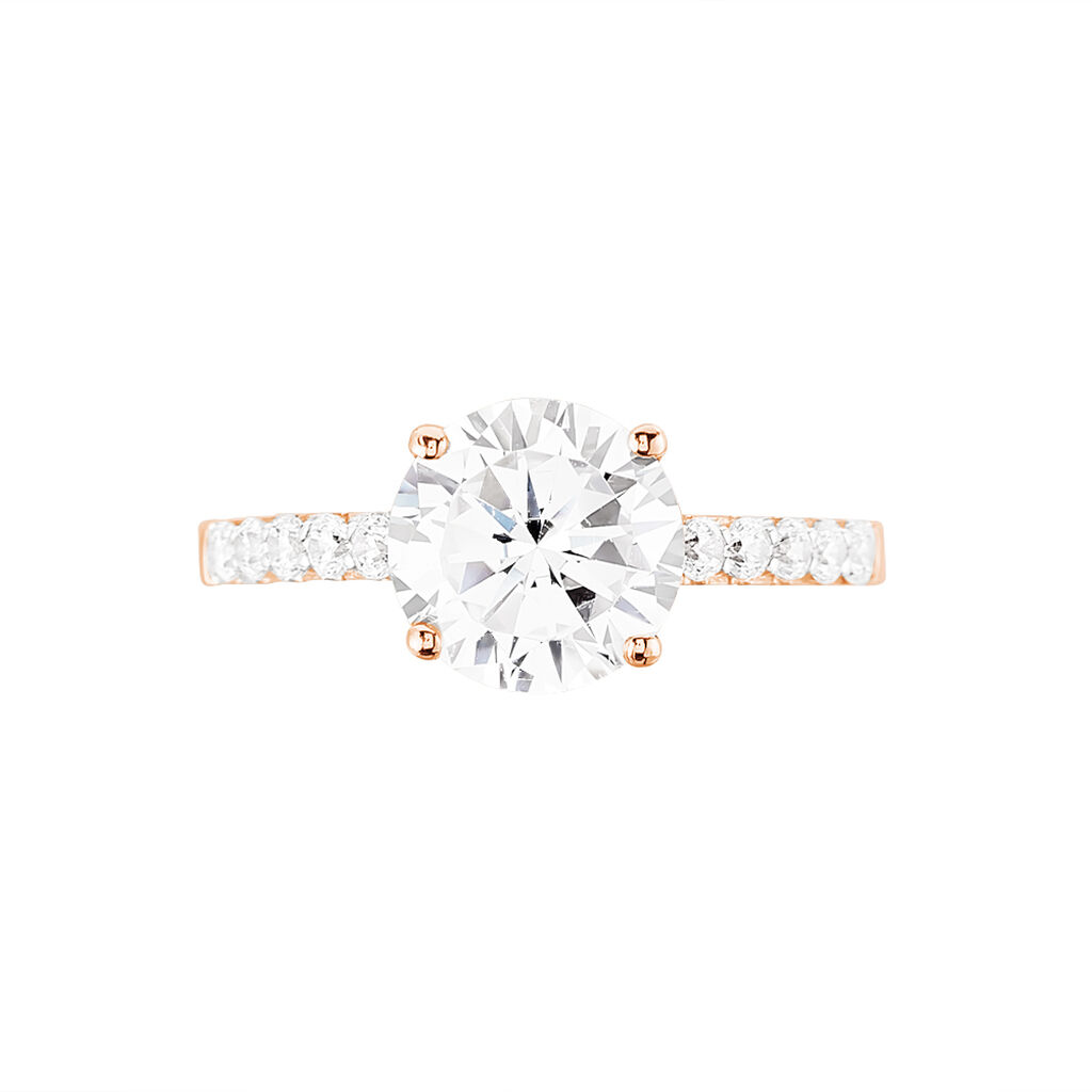 Solitaire Or Rose Oxyde Accompagne - Spannringe Damen | OROVIVO