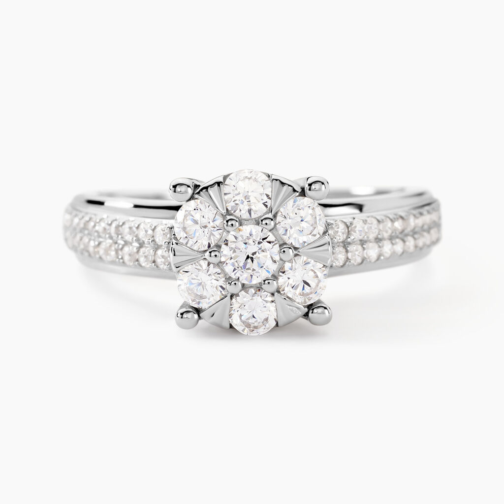 Bague Or Weiss Nazare Multipierre Oxyde - Spannringe Damen | OROVIVO