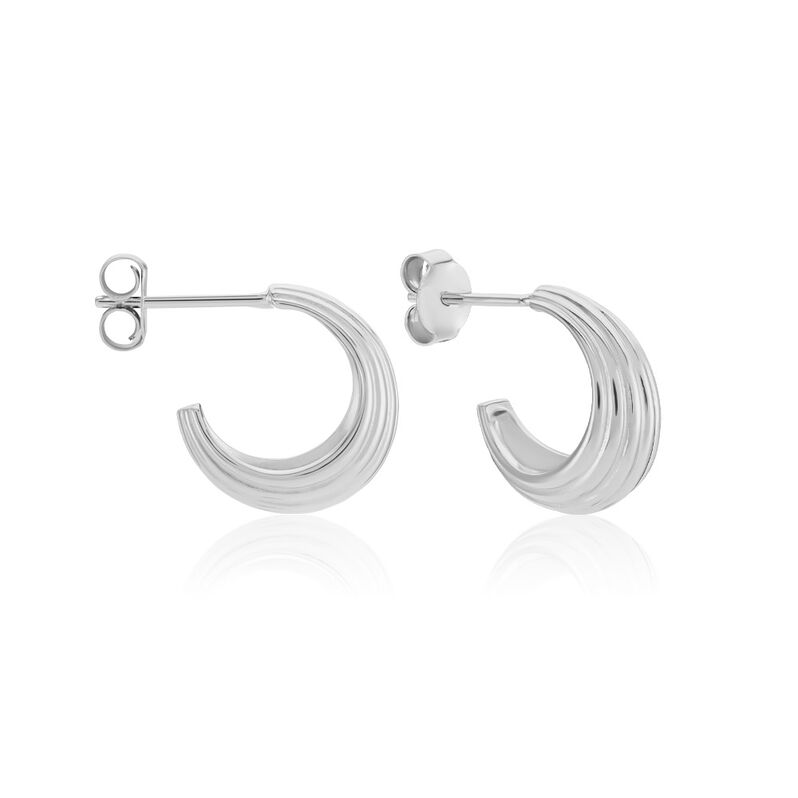 Créoles Jennie Argent Weiss - Spannringe Damen | OROVIVO