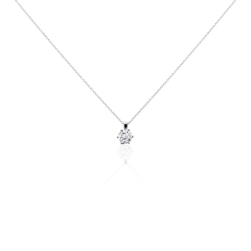 MARIETA Damen Collier Silber 925 Zirkonia Wei&szlig; 2,98 ct B 1,15 mm - Halsketten Damen | OROVIVO