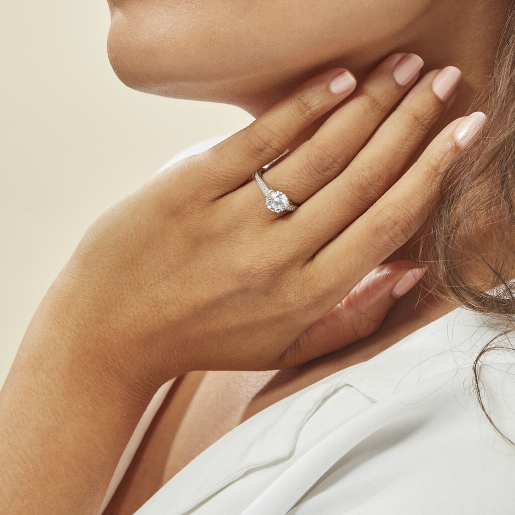 Damen Ring Silber Silber 925 Zirkonia Weiß - Verlobungsringe Damen | OROVIVO