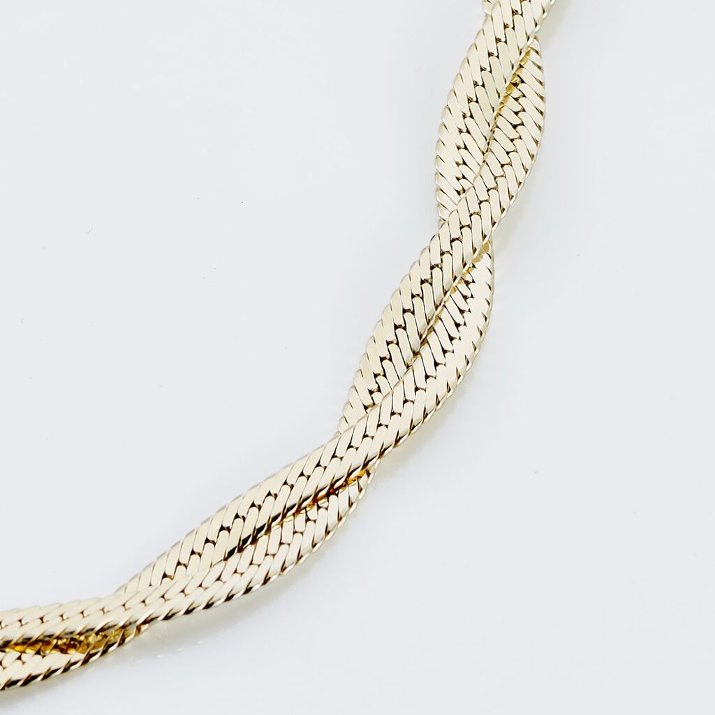 Damenarmband Zopfkette Silber 925 Vergoldet  - Armketten Damen | OROVIVO