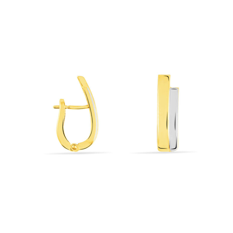 Damen Creolen Gold Bicolor 333 (8 Karat) Barren - Creolen Damen | OROVIVO