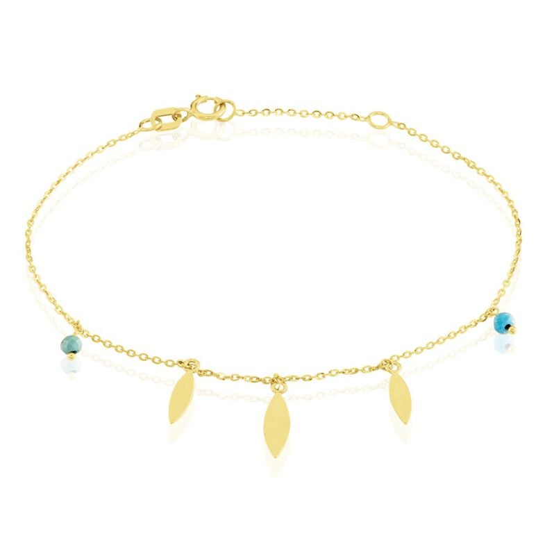 Bracelet Or Jaune Jehannet Turquoise - Spannringe Damen | OROVIVO
