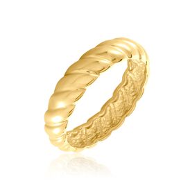 Damenring Gold 375 gedreht Croissant - Ringe Damen | OROVIVO