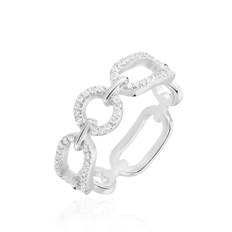 Bague Argent Ela Cercle Ovale Oxydes - Spannringe Damen | OROVIVO