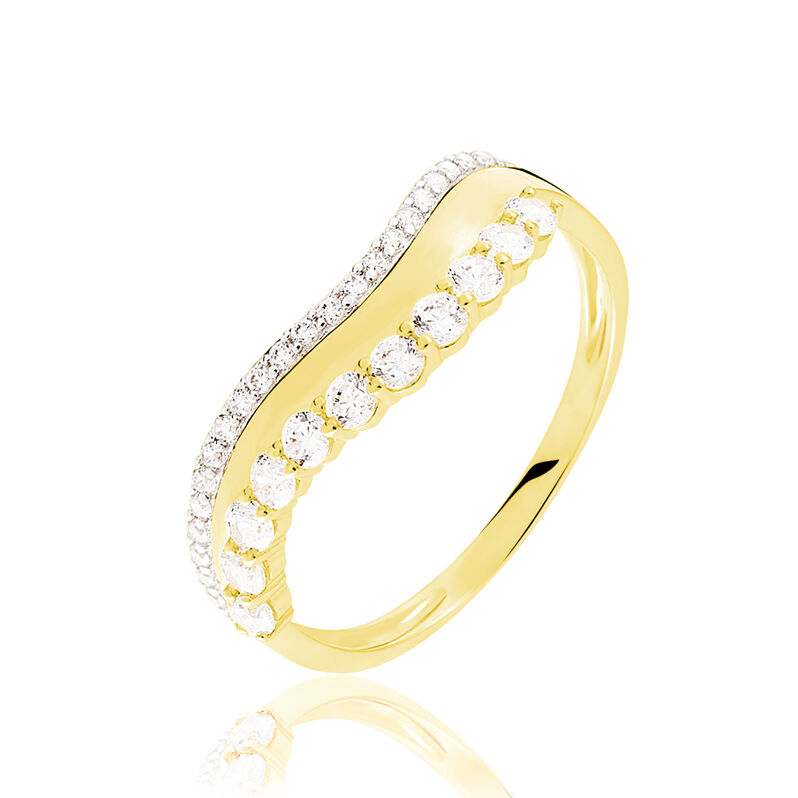 Bague Or Jaune Oxyde De Zirconium - Spannringe Damen | OROVIVO