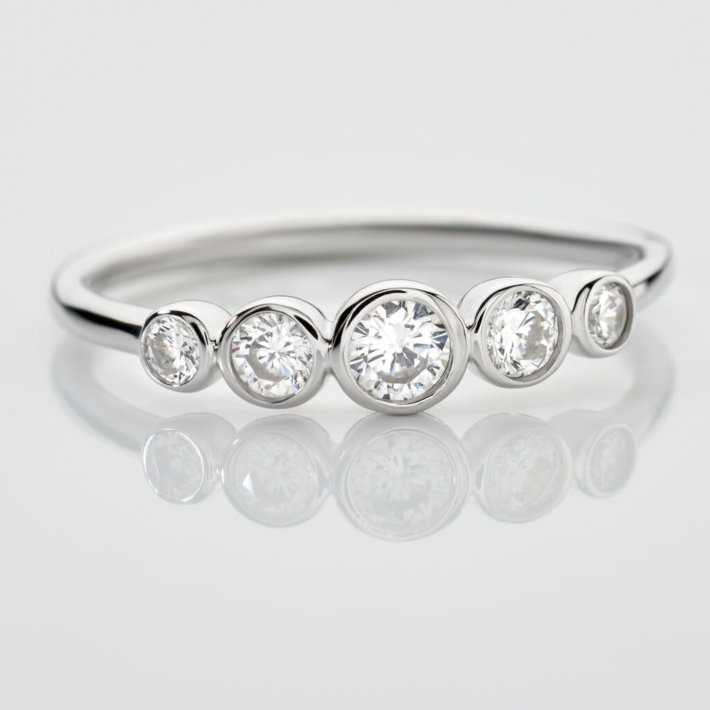 LOTTE Damen Ring Silber 925 Zirkonia Wei&szlig; 0,18 ct