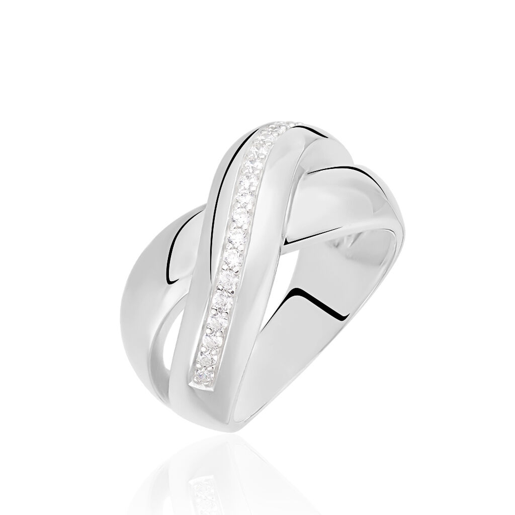 BEA Damen Ring Silber 925 Zirkonia Wei&szlig;