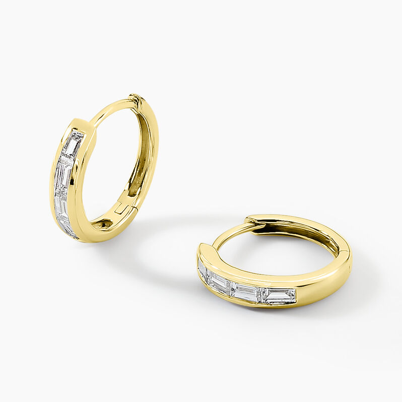 Créoles Rheanna Or Jaune Diamant Synthétique - Spannringe Damen | OROVIVO