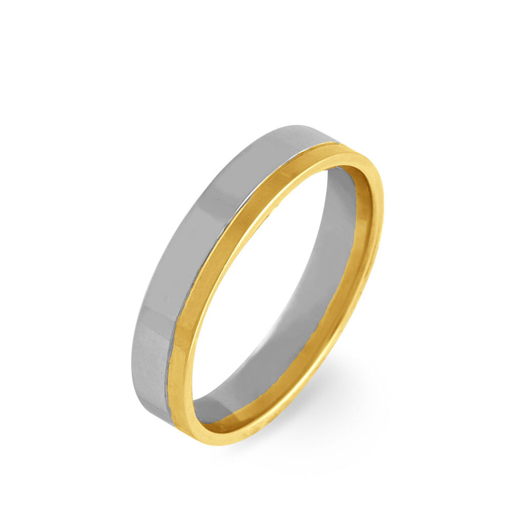 Alliance Madalena Ruban Plat Or Bicolore - Spannringe Familie | OROVIVO