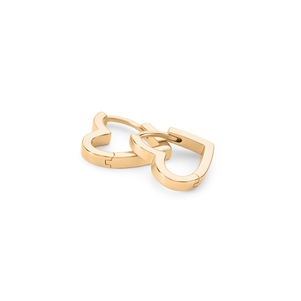 DORA Damen Creolen Vergoldet Herz