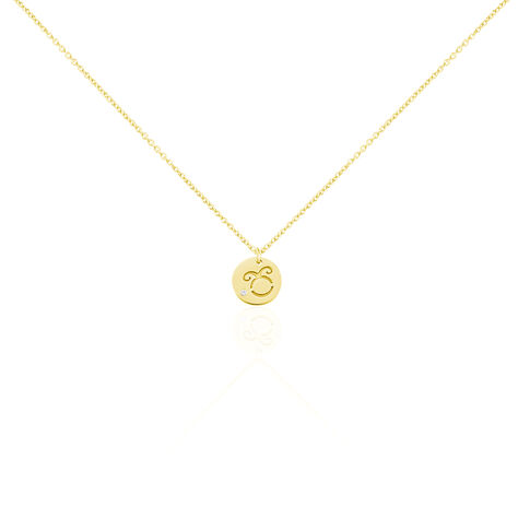 Damen Collier Silber vergoldet 925 Zirkonia Stier Sternzeichen 7 45cm - Halsketten Damen | OROVIVO