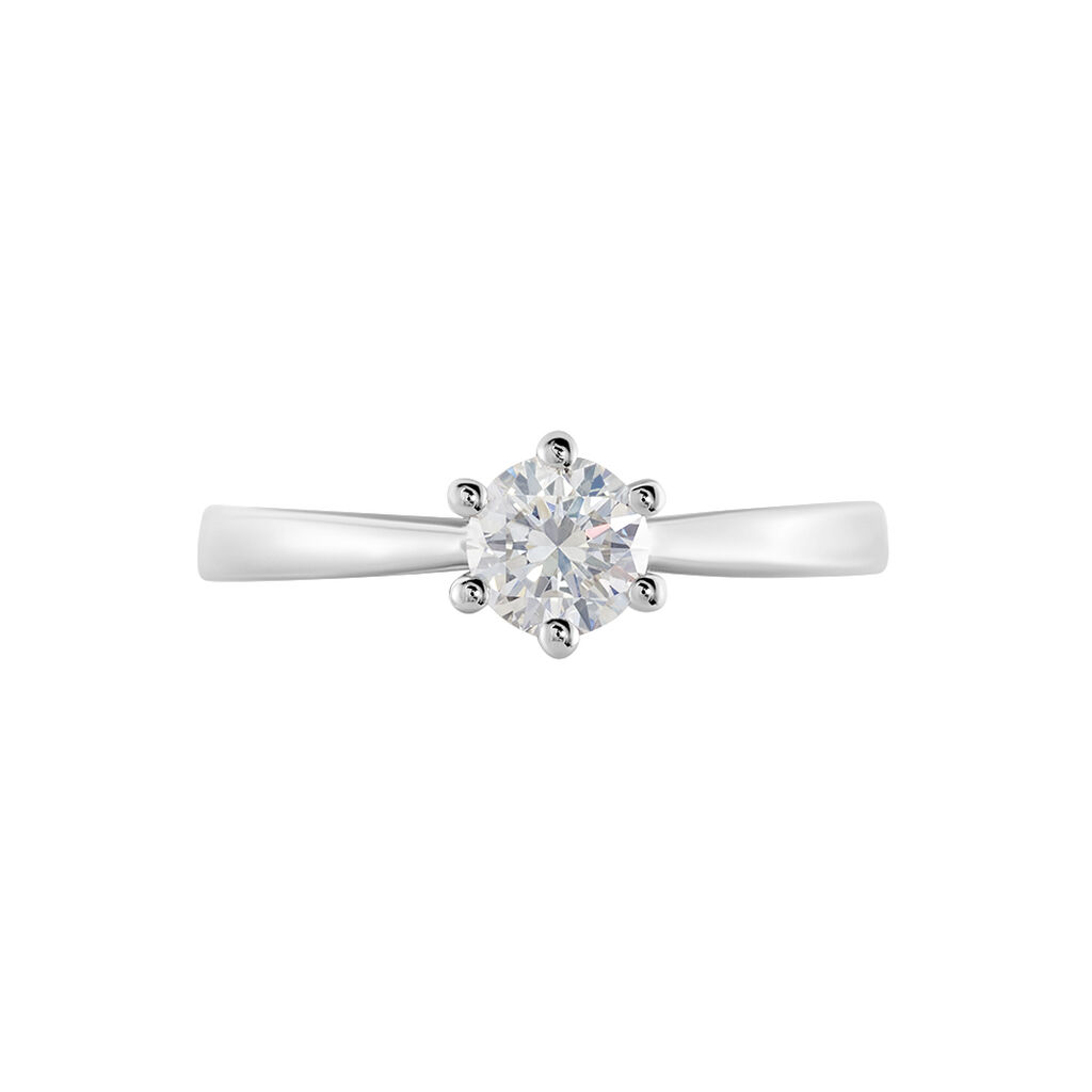 Monopoli Damen Ring Wei&szlig;gold 750 (18 Karat) Diamant Wei&szlig; 0,52 ct