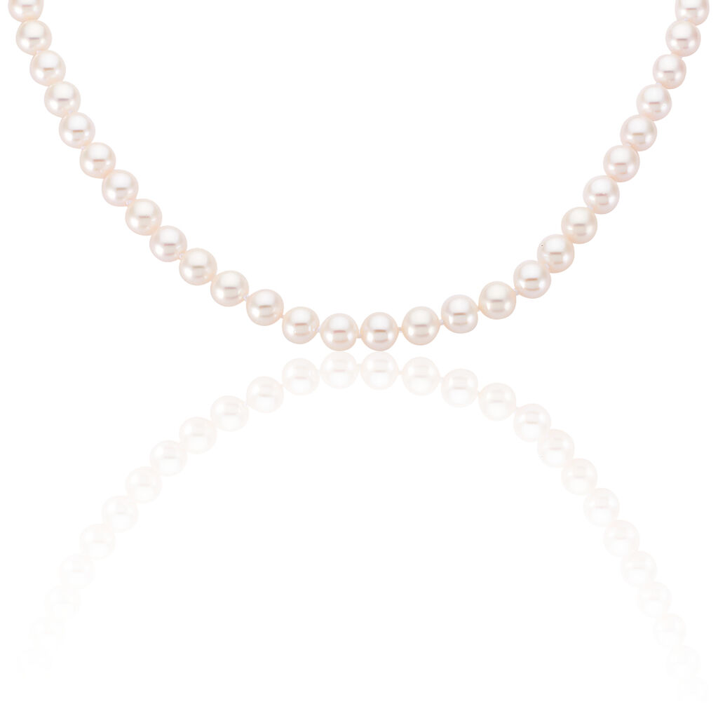 GERRA Damen Collier Gold 585 (14 Karat) Akoyaperle Perlmutt Ball