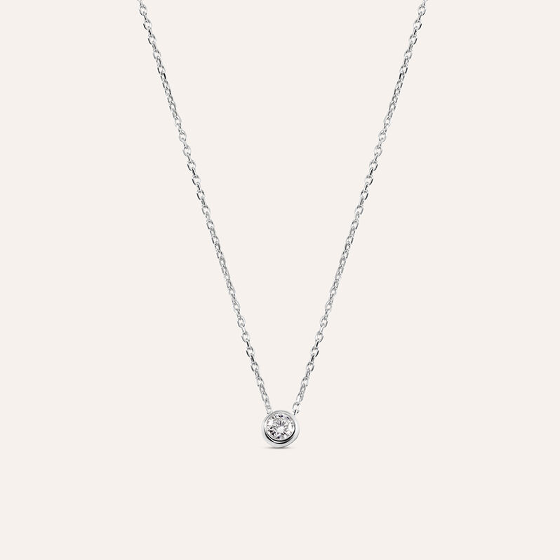 Collana Punto Luce Grace Oro Bianco Diamante - Spannringe Damen | OROVIVO