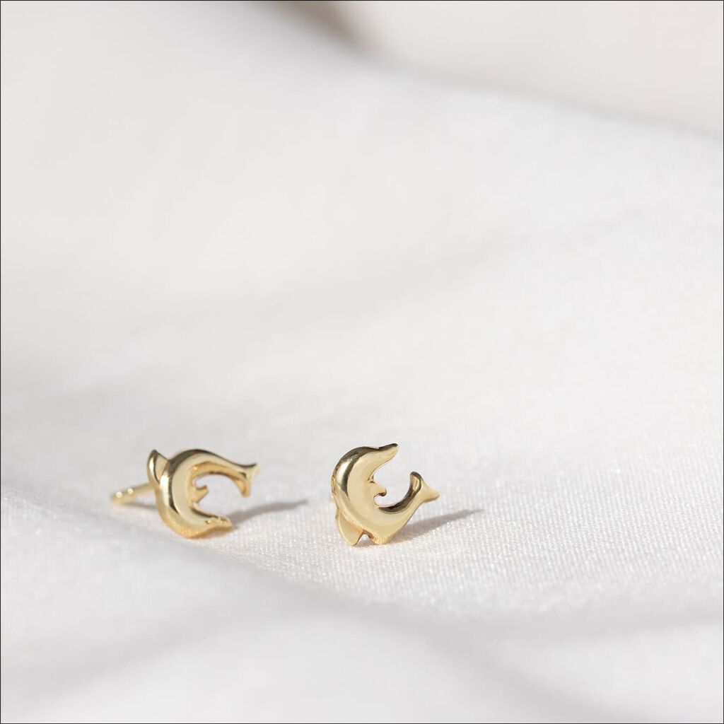 Kinder Ohrstecker Gold 333 Delphin - Ohrstecker Kinder | OROVIVO