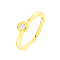 Damen Ring Gold 375 Diamant 0,1ct Paris 