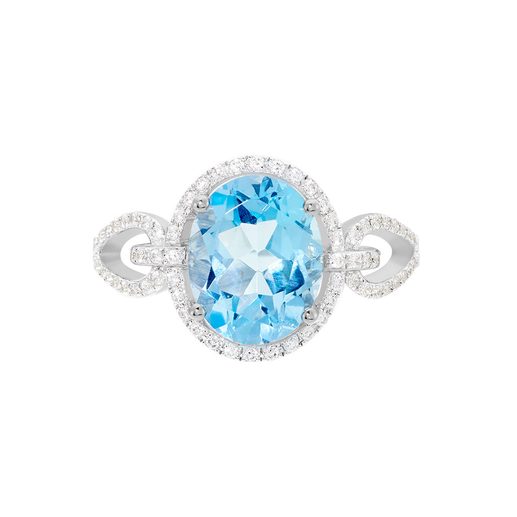 Bague Or Weiss Ayanna Topaze - Spannringe Damen | OROVIVO