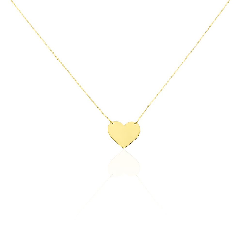 Damen Halskette Gold 375 Herz gravierbar Valeria