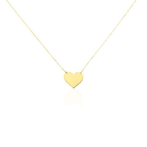Damen Halskette Gold 375 Herz gravierbar Valeria - Halsketten  | OROVIVO