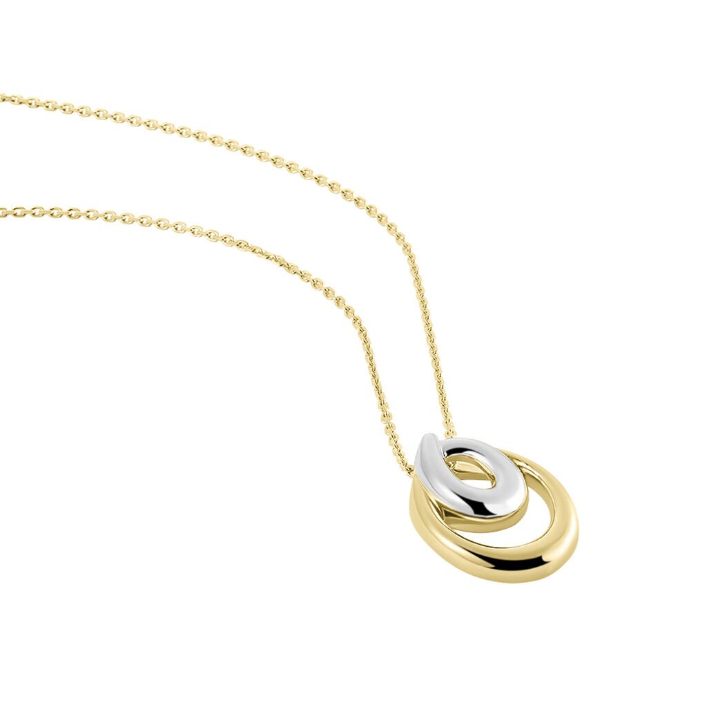 Damen Halskette Messing Gold 750 plattiert Bicolor - Halsketten Damen | OROVIVO
