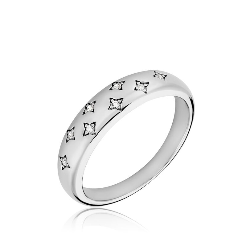 Bague Garrett Argent Weiss Oxyde De Zirconium - Spannringe Damen | OROVIVO