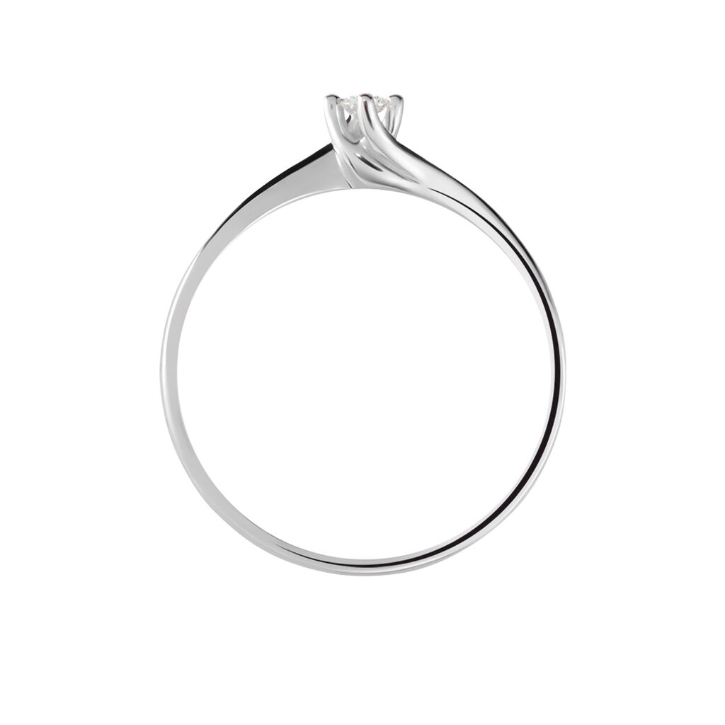 Damen Ring Weißgold 750 Diamant 0,05ct Firmamenti  - Solitärringe Damen | OROVIVO