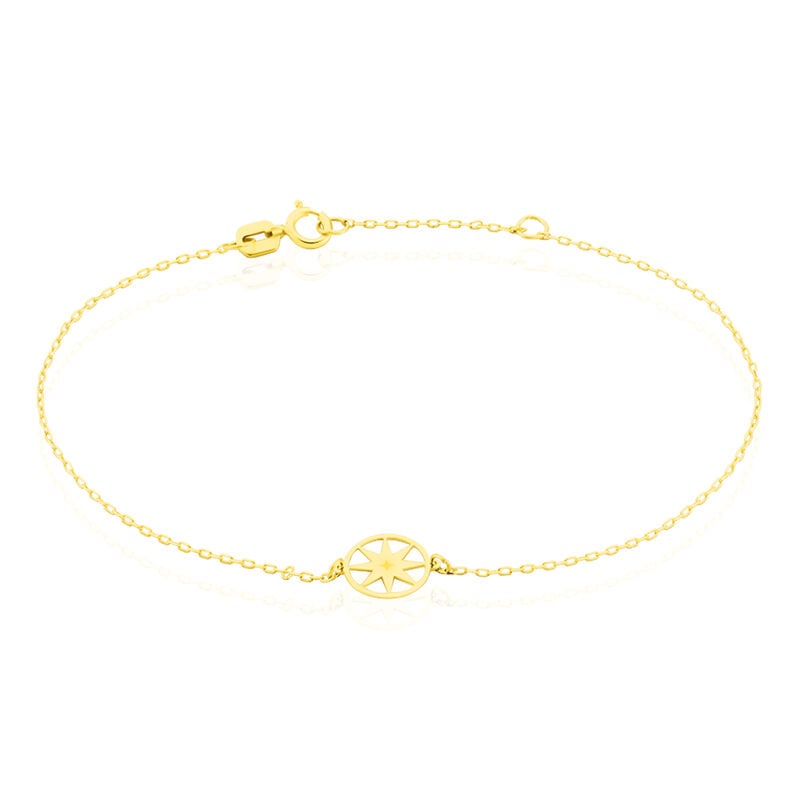 Bracelet Or Jaune Isaurie Rose Des Vents - Spannringe Damen | OROVIVO