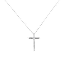 Damen Kette Silber 925 Kreuz - Ketten mit Stein  | OROVIVO