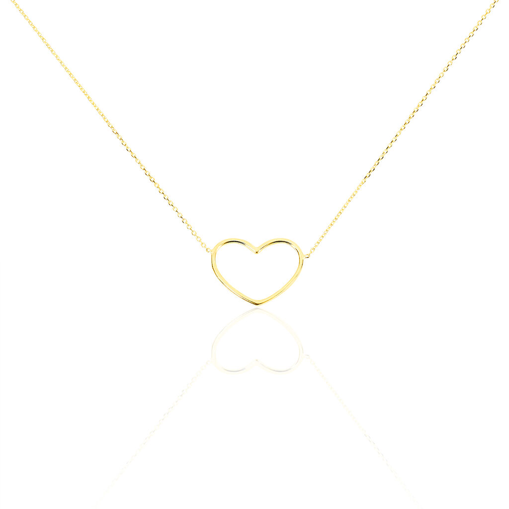 Thumbnail - Halskette Gold 375 Herz, Collier ohne Stein