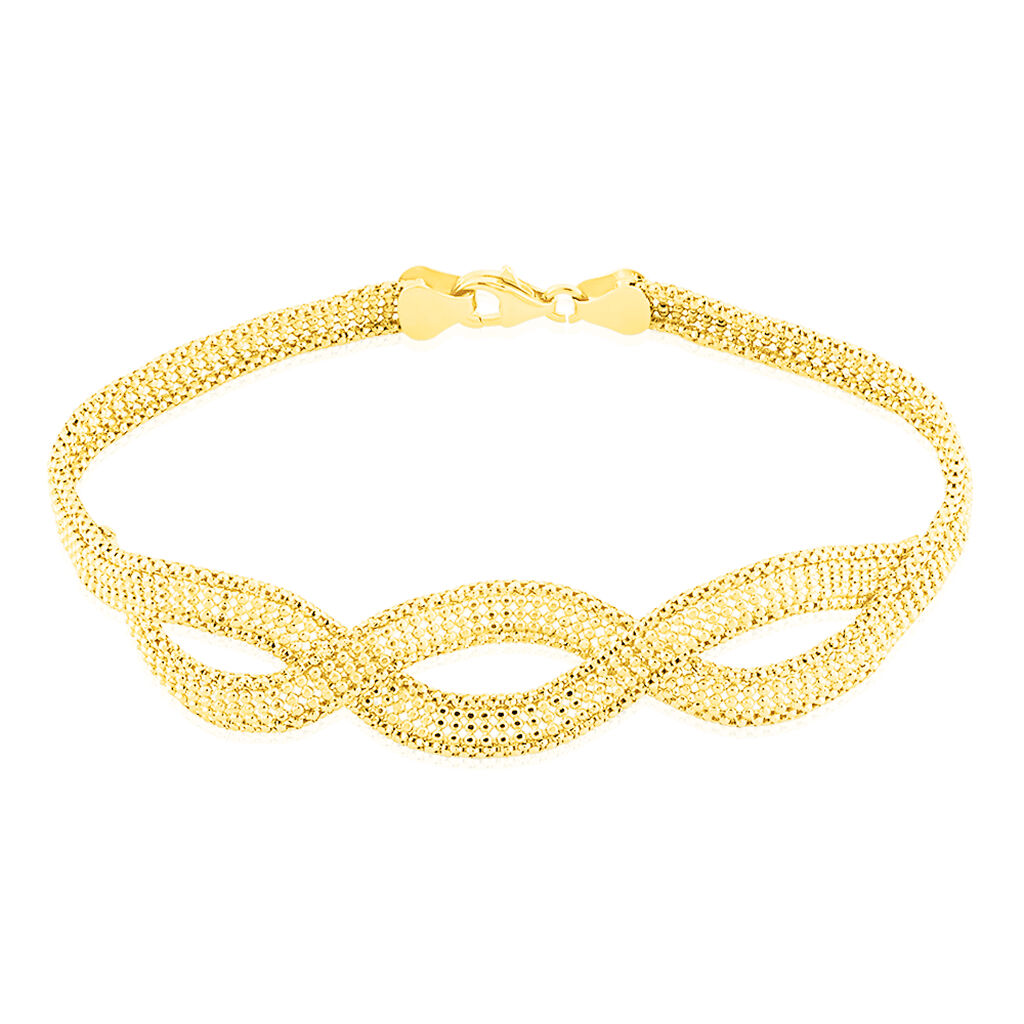 Bracelet Or Jaune Cecilia Maille Corde - Spannringe Damen | OROVIVO