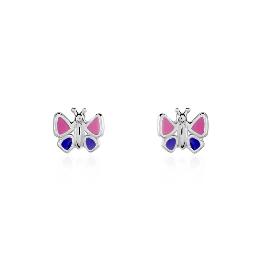 Kinder Ohrstecker Silber 925 Schmetterling Lila - Ohrstecker Kinder | OROVIVO
