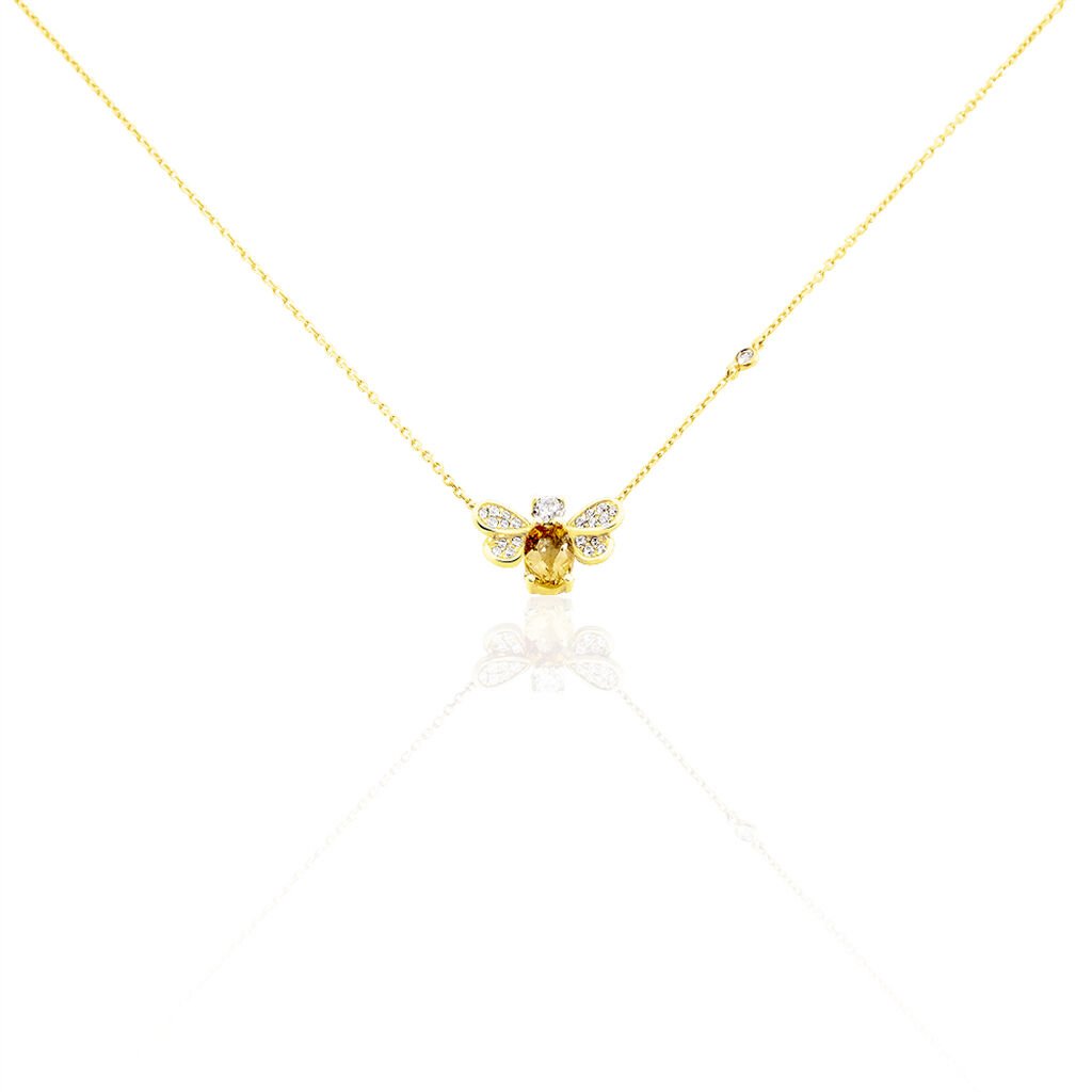 Collier Or Jaune Mela Motif Abeille - Spannringe Damen | OROVIVO