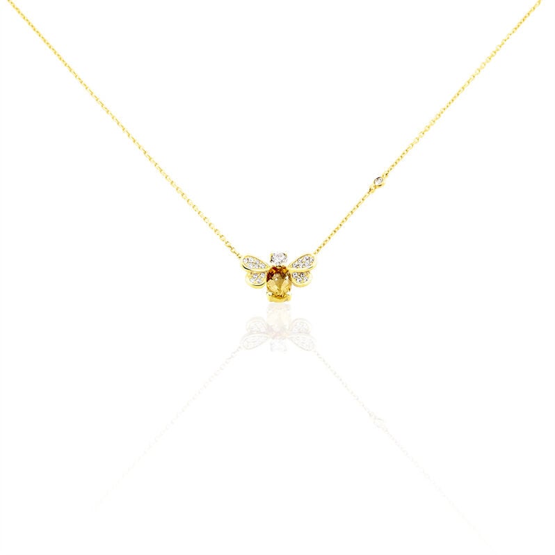 Collier Or Jaune Mela Motif Abeille - Spannringe Damen | OROVIVO