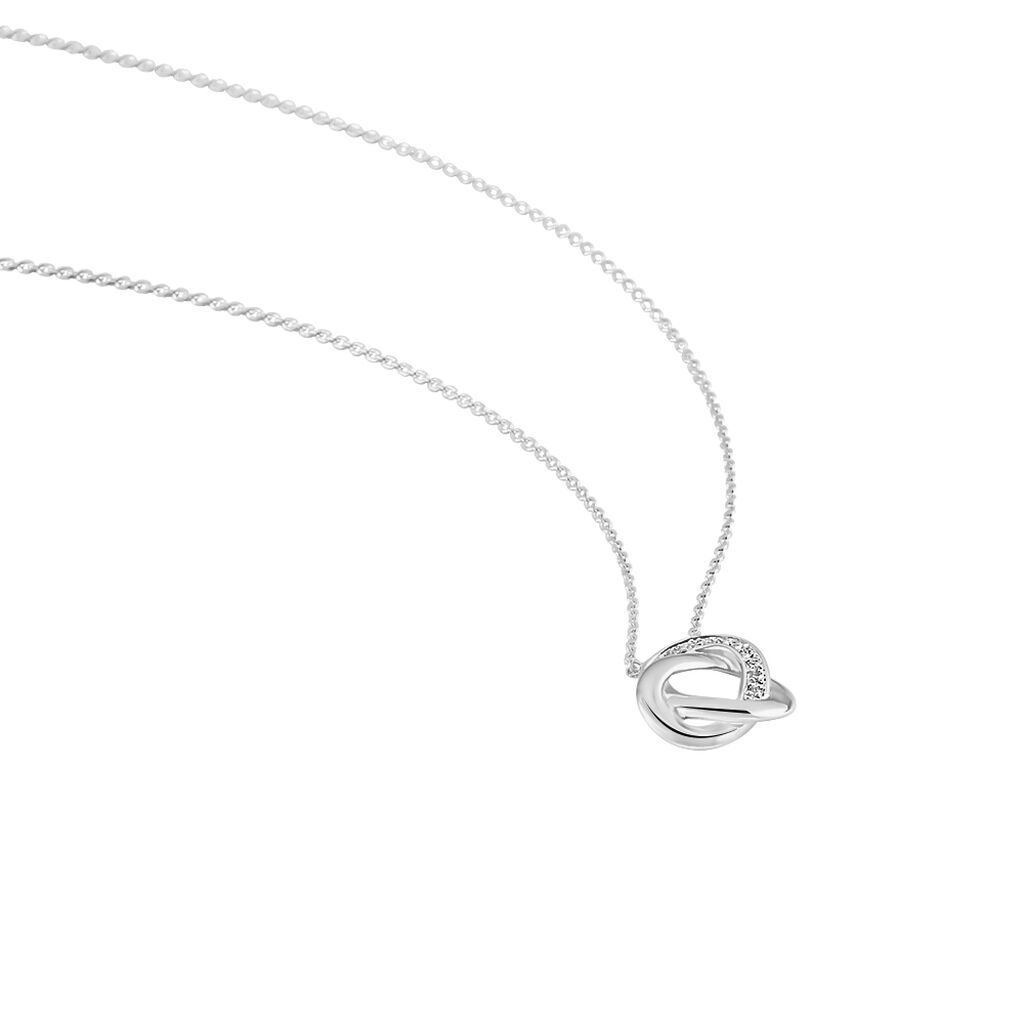 Collier Or Weiss Mastrona Forme Nid Pavage Diamants - Spannringe Damen | OROVIVO