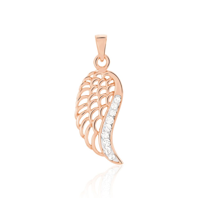 Anhänger Silber 925 Rosé Vergoldet Kristall  - Schmuckanhänger Damen | OROVIVO