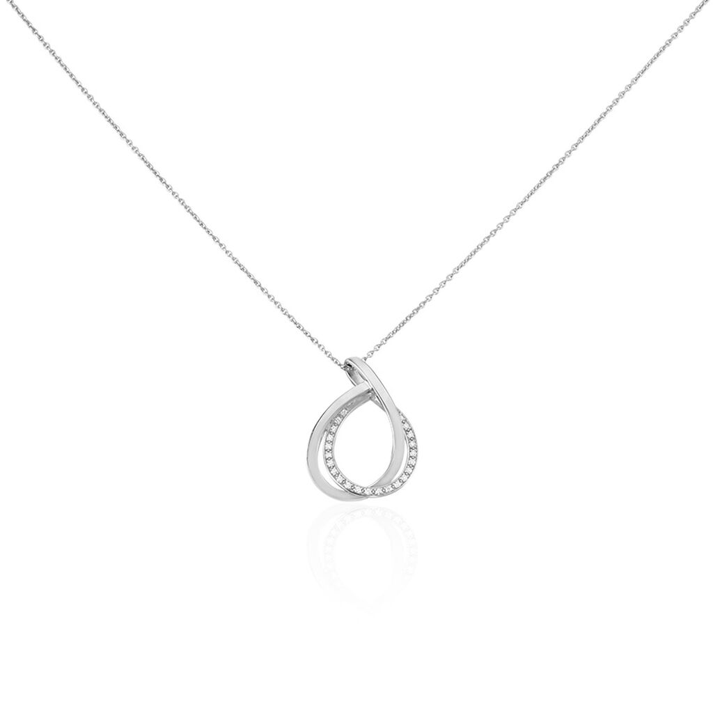 OLINA Damen Collier Silber Silber 925 Zirkonia ---, Collier ohne Stein