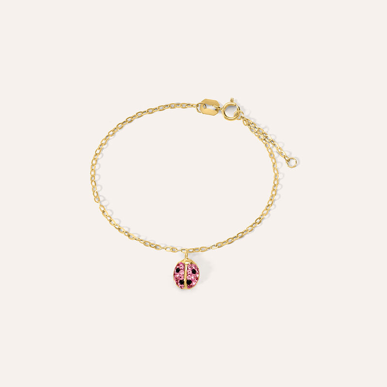 Bracciale Mon Petit Oro Giallo Cristallo - Spannringe Kinder | OROVIVO
