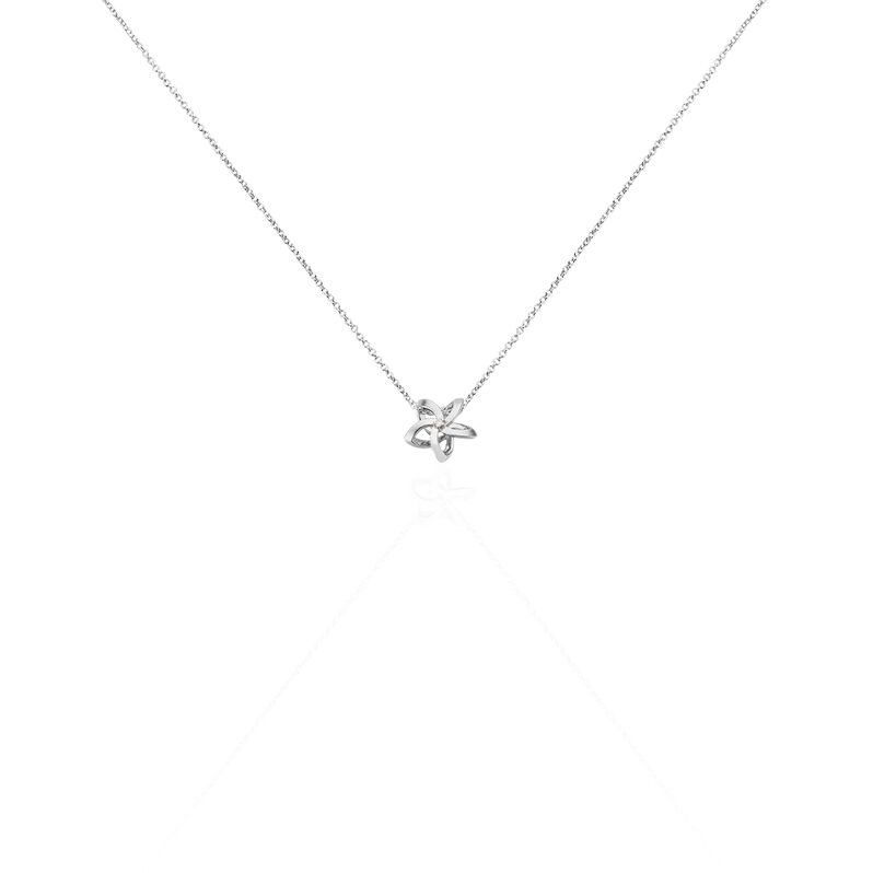 Damen Collier Silber 925 Diamant 0,01ct Blume Vratsa - Halsketten Damen | OROVIVO