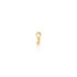 VALOURA Damen Piercing Gold 375 (9 Karat) Synthetischer Diamant Wei&szlig; 0,03 ct