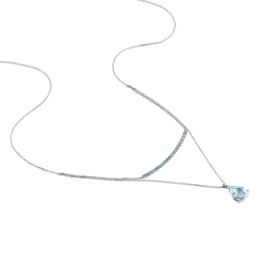 Collier Grace Or Weiss Et Topaze - Spannringe Damen | OROVIVO