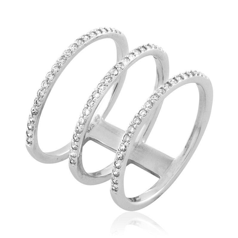 Bague Kleberte Argent Blanc Oxyde De Zirconium - Spannringe Damen | OROVIVO