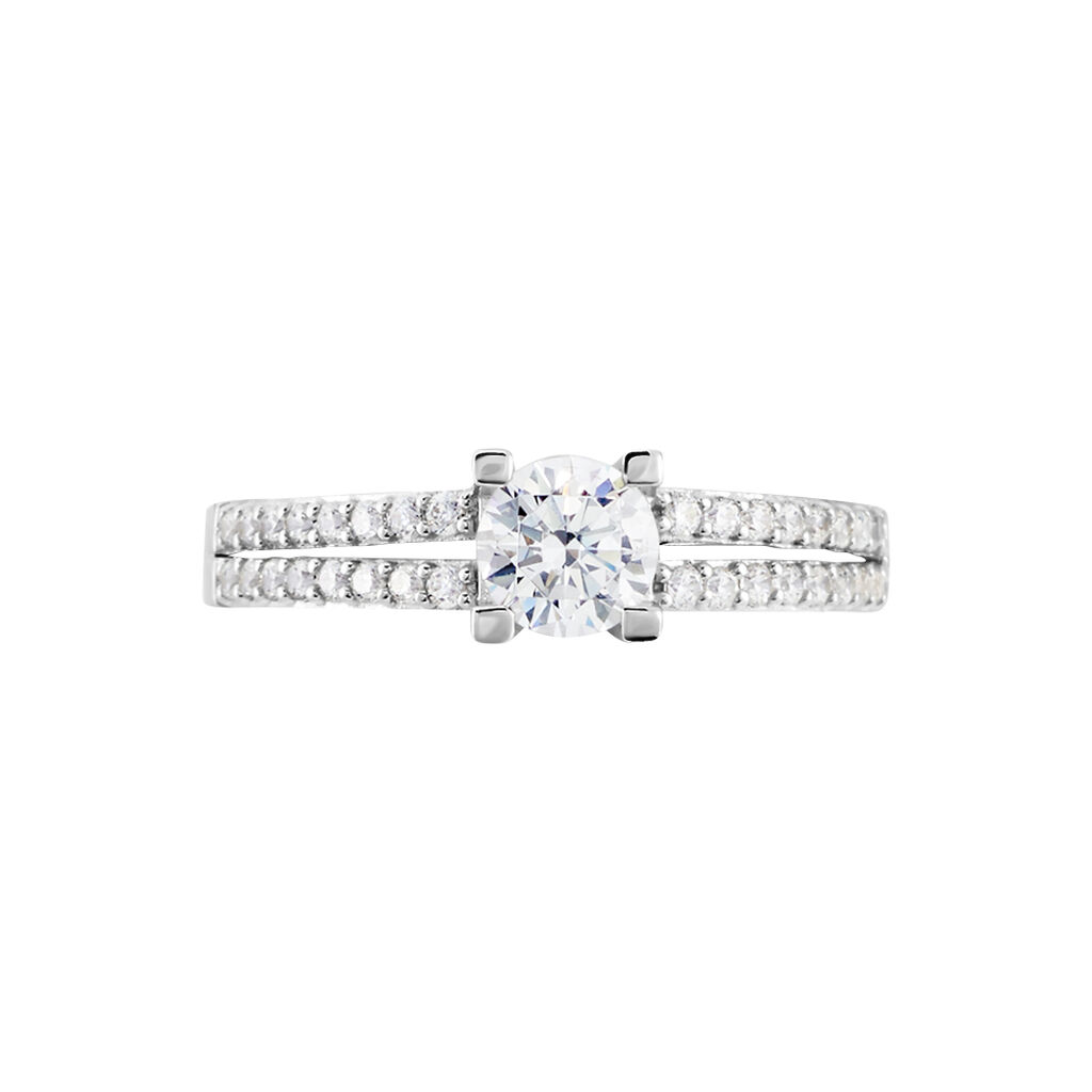 Damen Ring Weißgold 375 Zirkonia Philina 3,00mm  - Verlobungsringe Damen | OROVIVO